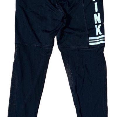 Victorias Secret Pink Ultimate Black Leggings w/ Chic Waist